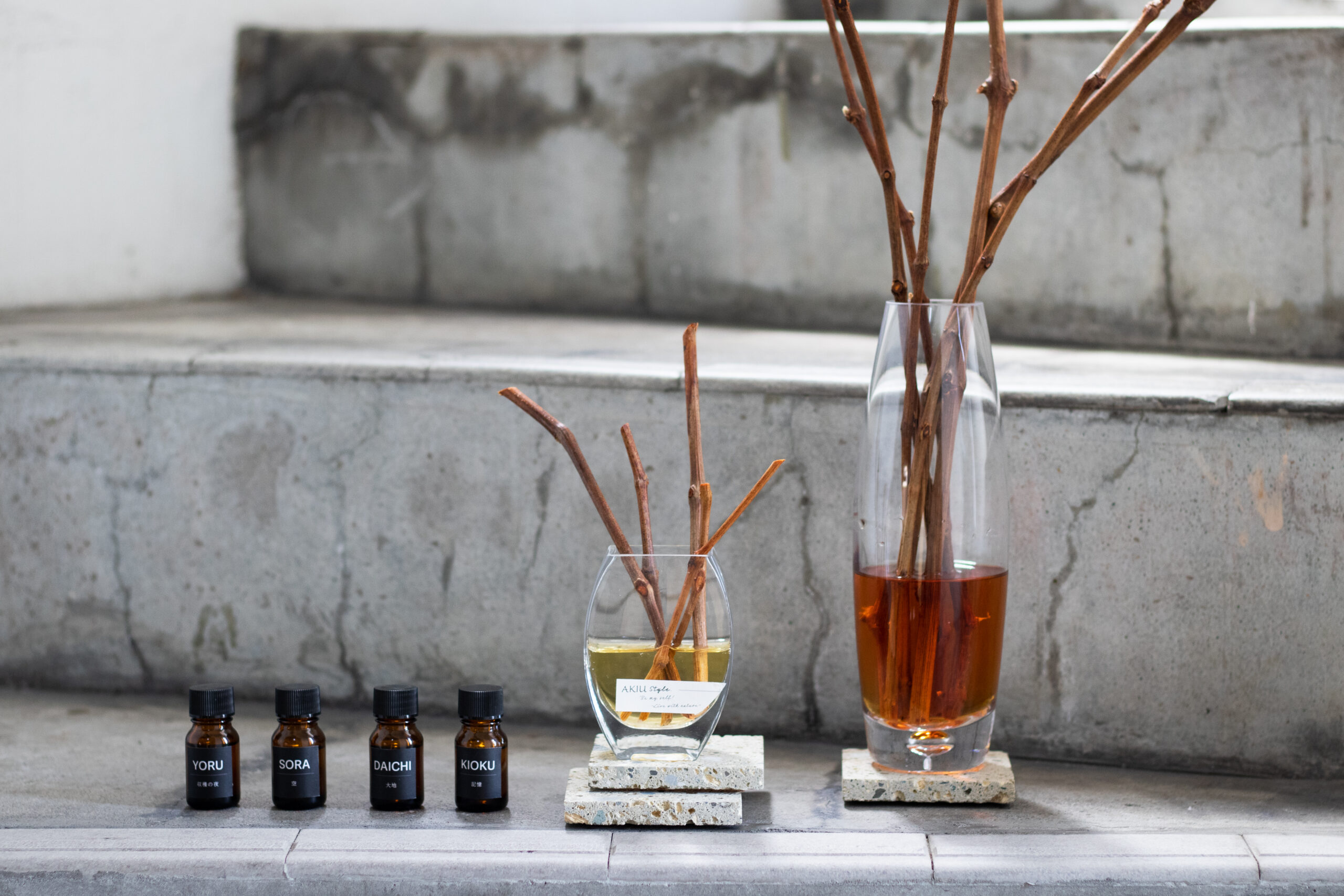 葡萄のつるをアップサイクル「リードディフューザーAKIU」秋保ワイナリー